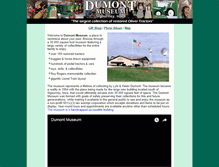 Tablet Screenshot of dumontmuseum.com